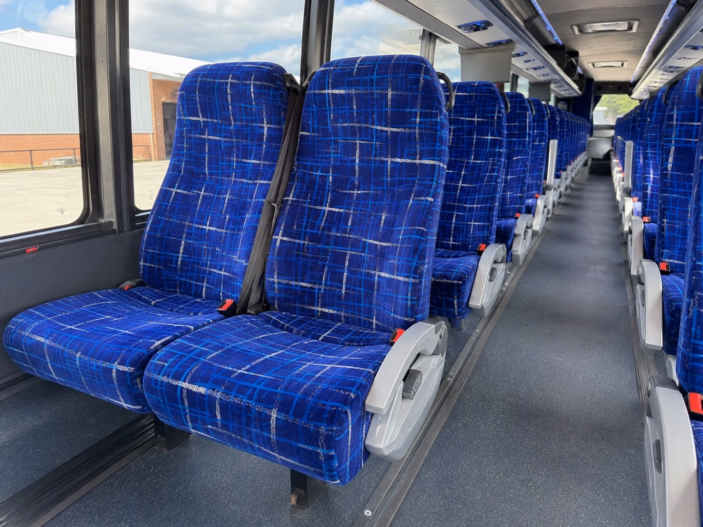56 passenger charter bus inside